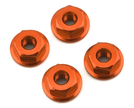 [175-12515] 175RC Mini-T 2.0 Serrated Wheel Nuts (4) (Orange)