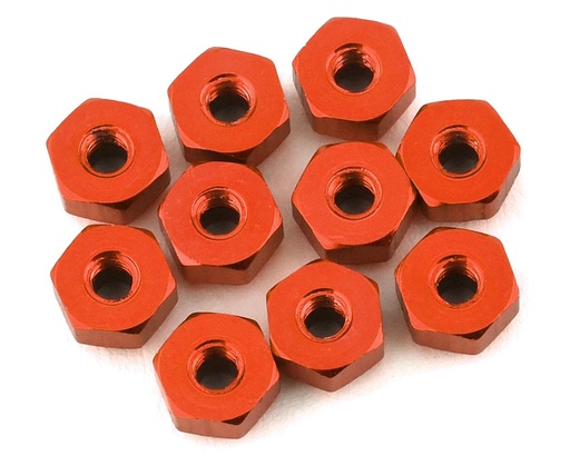 [175-12525] 175RC 4.5mm Mini-T 2.0 Aluminum Nut Kit (Orange) (10)