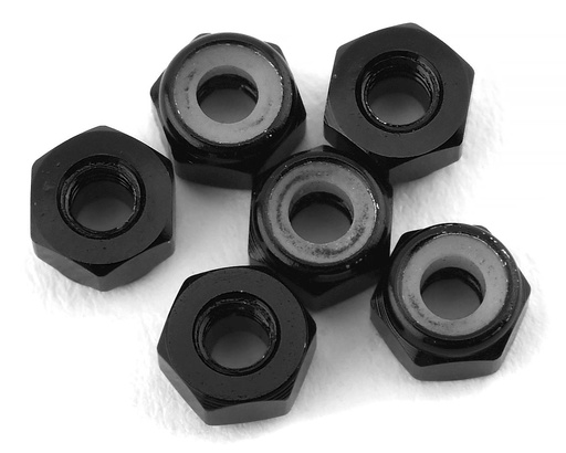 [175-17510] 175RC Lightweight Aluminum M3 Lock Nuts (Black) (6)