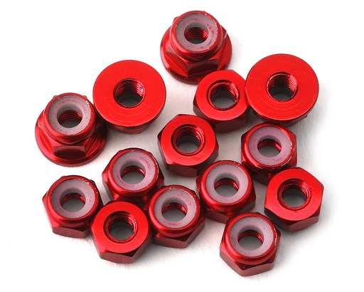 [175-17553] 175RC RC10B74 Aluminum Nut Kit (Red) (14)