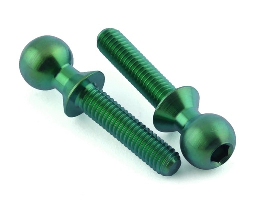 [175-18058] 175RC 5.5x12mm Titanium Ball Studs (Green) (2)