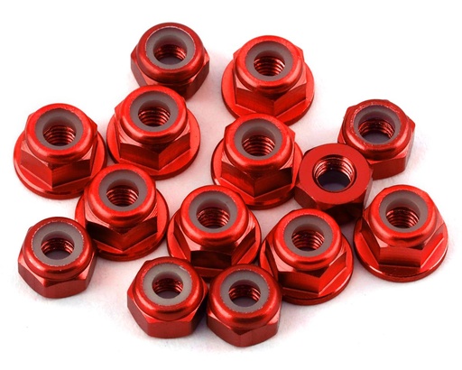 [175-18071] 175RC Associated B6.3 Aluminum Nut Kit (Red)