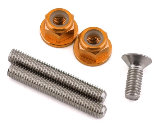 [175-18119] 175RC Losi 22S Drag Car "Ti-Look" Lower Arm Stud Kit (Orange)