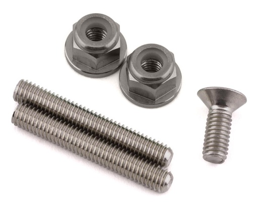[175-18121] 175RC Losi 22S Drag Car "Ti-Look" Lower Arm Stud Kit (Grey)