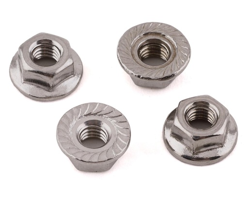 [175-18126] 175RC HD Stainless Steel 4mm Serrated Wheel Nuts (Silver)