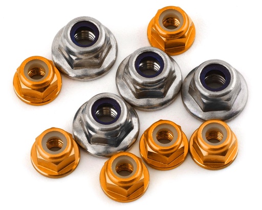 [175-18141] 175RC Pro2 Sc10 Nut Kit (Orange) (10)