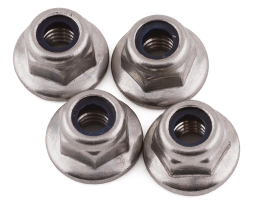 [175-18163] 175RC HD Stainless Steel 4mm Wheel Nuts for Traxxas Drag Slash (Silver)