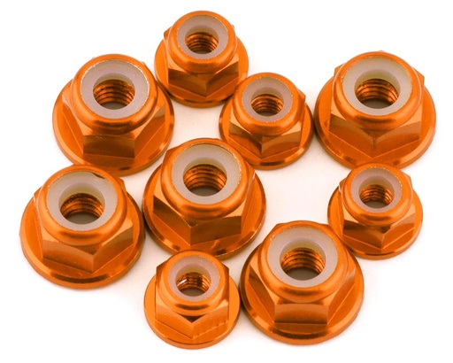 [175-18205] 175RC Associated RB10 Aluminum Nut Kit (Orange) (9)