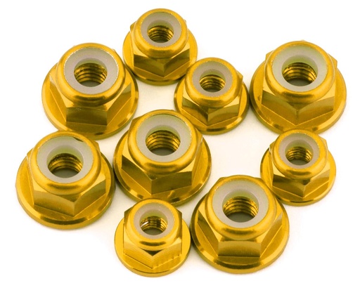 [175-18208] 175RC Associated RB10 Aluminum Nut Kit (Gold) (9)