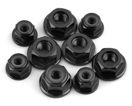 [175-18213] 175RC Associated RB10 Aluminum Nut Kit (Black)