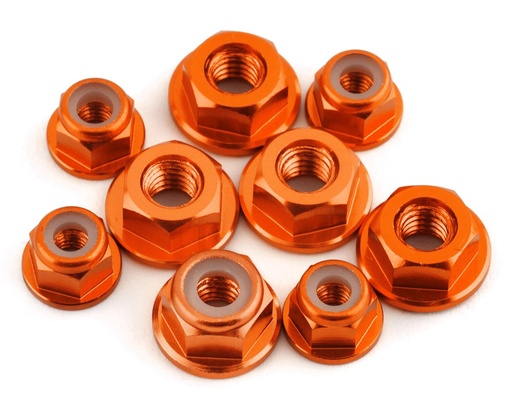 [175-18215] 175RC Associated RB10 Aluminum Nut Kit (Orange)