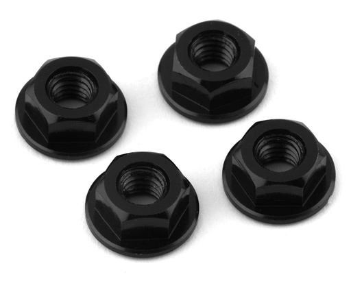 [175-18236] 175RC Yokomo YZ-2 DTM 3.1 Aluminum Serrated Wheel Nuts (Black)