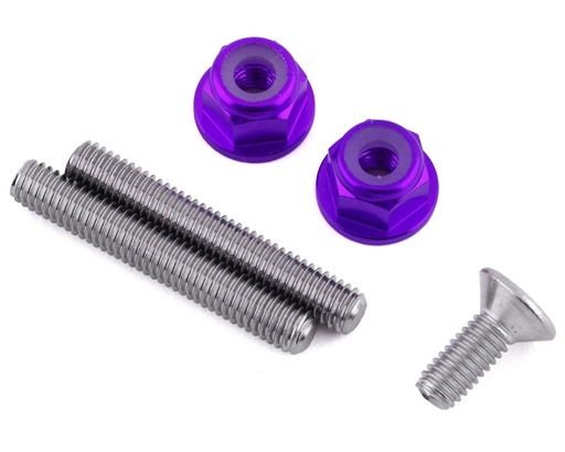 [175-18296] 175RC Associated DR10M "Ti-Look" Lower Arm Stud Kit (Purple)