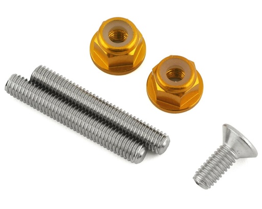 [175-18297] 175RC Associated DR10M "Ti-Look" Lower Arm Stud Kit (Gold)