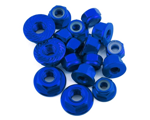 [175-18337] 175RC Associated B6.4/B6.4D Aluminum Nut Kit (Blue) (17)
