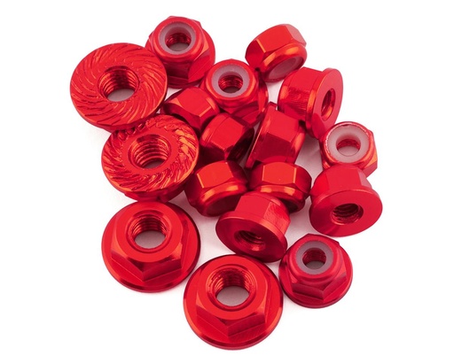 [175-18339] 175RC Associated B6.4/B6.4D Aluminum Nut Kit (Red) (17)