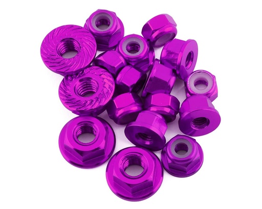 [175-18343] 175RC Associated B6.4/B6.4D Aluminum Nut Kit (Purple) (17)