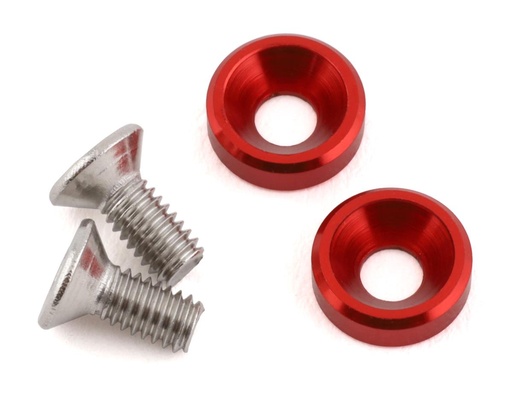 [175-18379] 175RC Losi Mini JRX2 High Load Motor Screws (Red) (2)