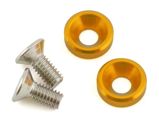 [175-18383] 175RC Losi Mini JRX2 High Load Motor Screws (Gold) (2)