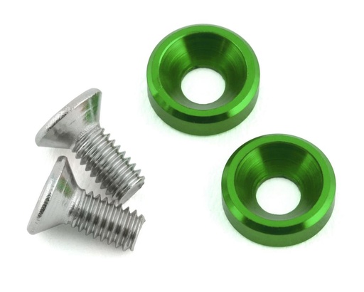 [175-18384] 175RC Losi Mini JRX2 High Load Motor Screws (Green) (2)