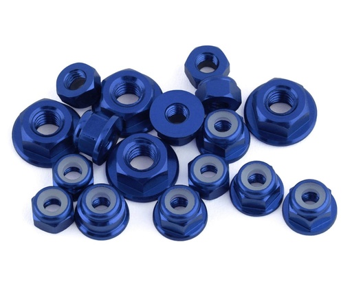 [175-18465] 175RC T6.4 Aluminum Nut Kit (Blue) (17)
