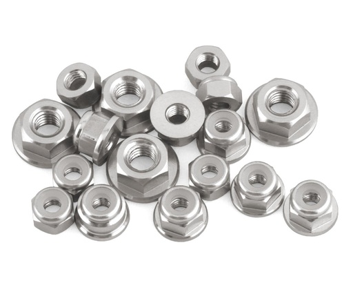 [175-18474] 175RC T6.4 Aluminum Nut Kit (Silver) (17)