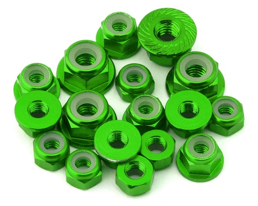 [175-18491] 175RC RC10 B7 Aluminum Nuts Kit (Green)