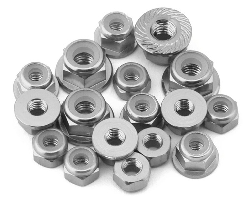 [175-18496] 175RC RC10 B7 Aluminum Nuts Kit (Silver)