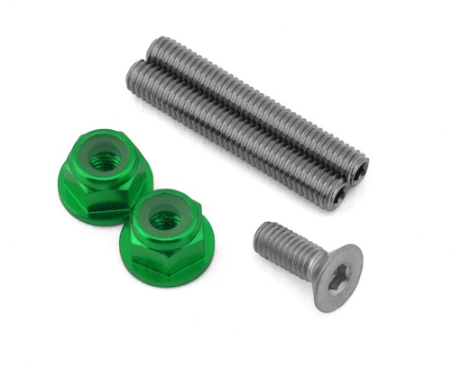 [175-18555] 175RC Mugen MSB1 Stainless Steel "Ti-Look" Lower Arm Studs Set