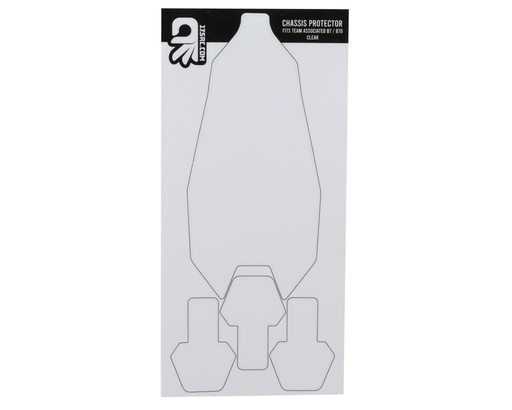 [175-18563] 175RC Team Associated RC10B7/B7D Precut Chassis Skin (White)