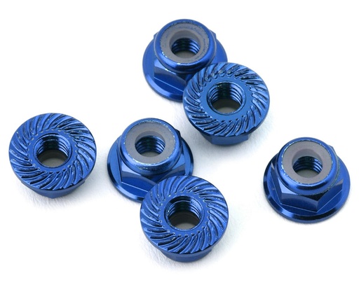 [175-18638] 175RC Aluminum Serrated Wheel Nuts for Traxxas Slash 4x4 (Blue) (6)