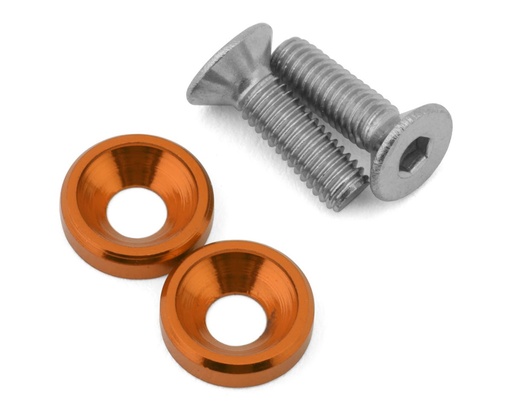 [175-18777] 175RC Yokomo RookieSpeed RS1.0 Motor Screws (Orange) (2)