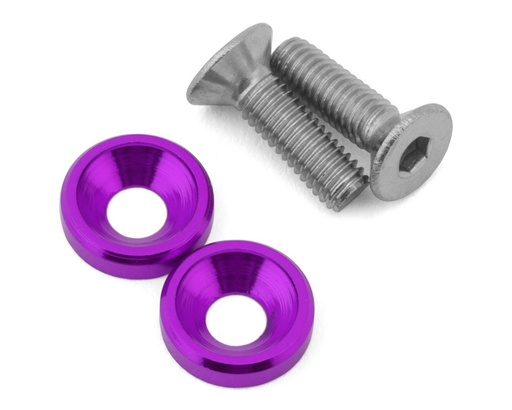 [175-18780] 175RC Yokomo RookieSpeed RS1.0 Motor Screws (Purple) (2)
