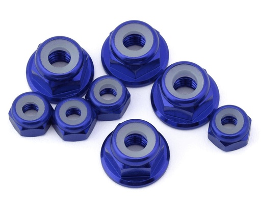 [175-18794] 175RC Yokomo RookieSpeed RS1.0 Aluminum Nut Kit (Blue) (8)