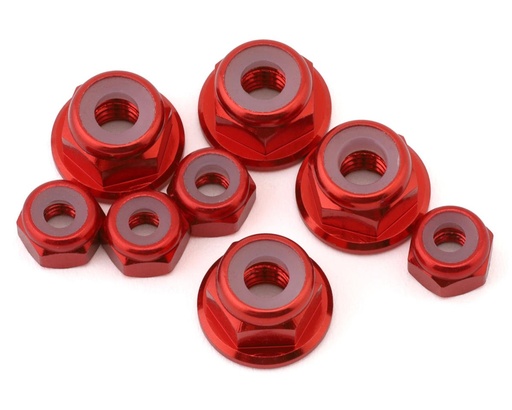 [175-18796] 175RC Yokomo RookieSpeed RS1.0 Aluminum Nut Kit (Red) (8)