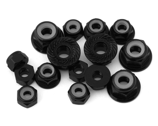 [175-18841] 175RC Team Associated DC10 Lightweight Aluminum Nuts Kit (Black) (15)