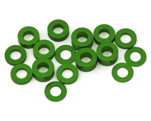 [175-18854] 175RC Team Associated DC10 Aluminum Ball Stud Spacers Kit (Green) (16)