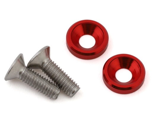 [175-18862] 175RC Team Associated DC10 Ti-Look Motor Screws (Red)