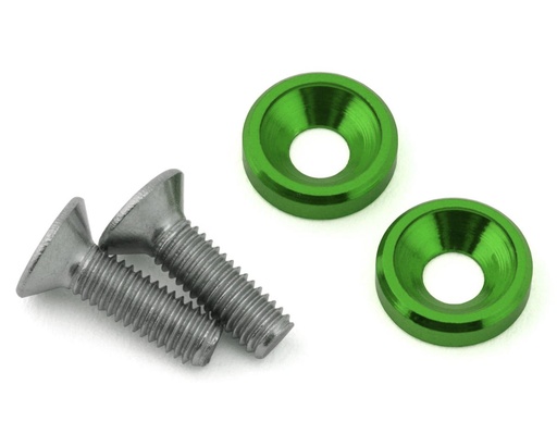 [175-18864] 175RC Team Associated DC10 Ti-Look Motor Screws (Green)