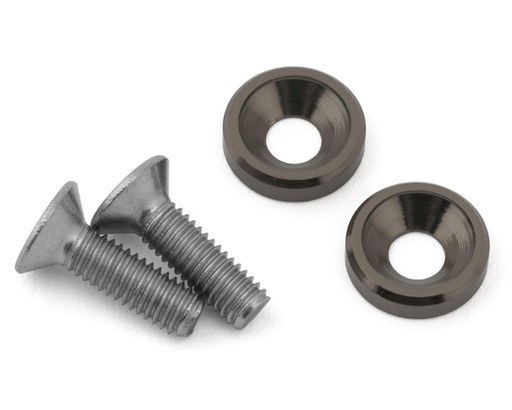 [175-18865] 175RC Team Associated DC10 Ti-Look Motor Screws (Grey)