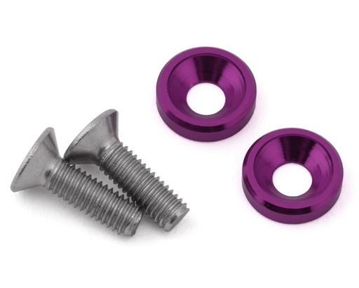 [175-18866] 175RC Team Associated DC10 Ti-Look Motor Screws (Purple)