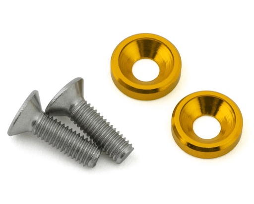 [175-18868] 175RC Team Associated DC10 Ti-Look Motor Screws (Gold)