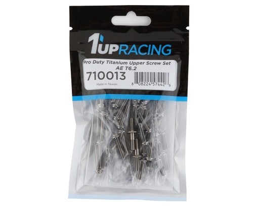[1UP710013] 1UP Racing Associated RC10T6.2 Pro Duty Titanium Upper Screw Set (67)