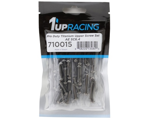 [1UP710015] 1UP Racing Associated SC6.4 Pro Duty Upper Titanium Screw Set