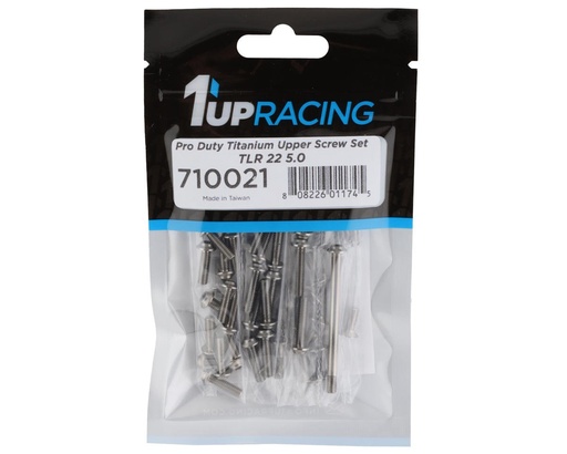 [1UP710021] 1UP Racing TLR 22 5.0 Pro Duty Titanium Upper Screw Set