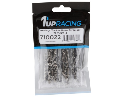 [1UP710022] 1UP Racing TLR 22X-4 1/10 4WD Buggy Pro Duty Titanium Upper Screw Set