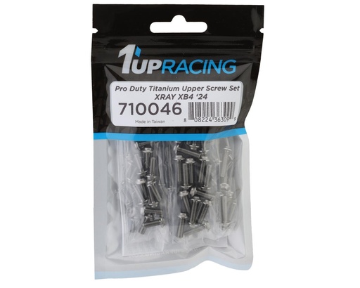 [1UP710046] 1UP Racing Xray XB4 2024 Pro Duty Titanium Upper Screw Set (Raw Titanium)(89)