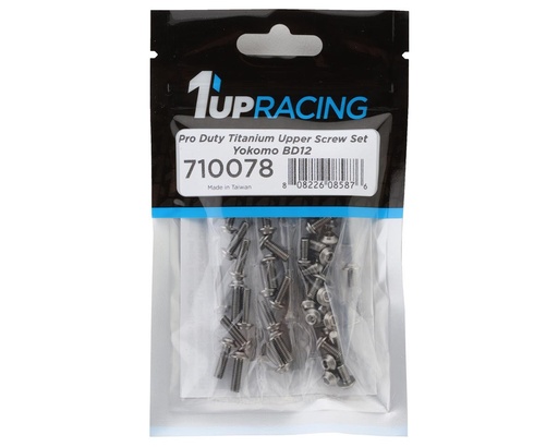 [1UP710078] 1UP Racing Yokomo BD12 Pro Duty Upper Titanium Screw Set