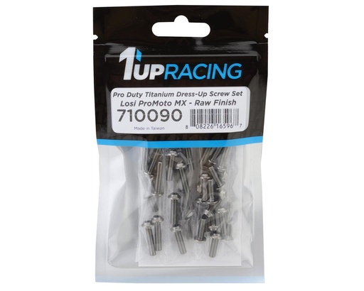 [1UP710090] 1UP Racing Losi ProMoto Pro Duty Titanium Dress-Up Screw Set (Raw Finnish)