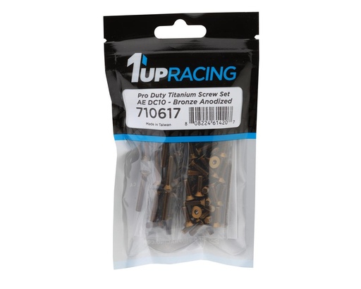 [1UP710617] 1UP Racing Associated DC10 Pro Duty Titanium Complete Screw Set (Bronze)
